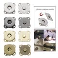 10Sets Square Magnetic Snap Fasteners Clasps Button Handbag Purse Wallet Craft Bags Parts Accessories 11mm 15mm 19mm Pick Colors. 