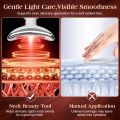 Facial Massager, 7 Color Face and Neck Massager for Skin Care at Home, Portable Beauty Skin Care Tools, White. 