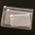 10Pcs A5 A6 A7 Binder Pocket Binder Zipper Folders for 6 Ring Notebook Divider Page Waterproof PVC Leaf Document Filing Bag.