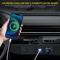 DaierTek 4 in 1 ON/OFF Charger Socket Panel Dual USB Socket Power Outlet & LED Voltmeter &Cigarette Lighter Socket& LED Switch. 