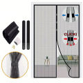 Magnetic Screen Door Curtain Anti Mosquito Insect Fly Bug Polyester Soft Door Curtain Easy Installation Auto-Close Door Mesh. 