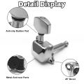 6Pcs Guitar String Tuning Pegs Tuner Semi-closed Tuner Machine Heads  for Acoustic Guitar Tuner Machine Head Knob 3Left 3Right. 