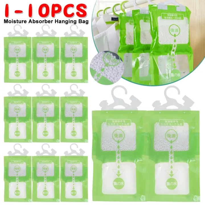1-10PCS Moisture Absorbers Portable Dehumidifiers Dry Bag Hangable Closet Indoor Desiccant Effectively Trapping Extra Moisture