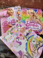 Pack of 3 Colouring Books for girls Barbies collection and Unicorn characters. 