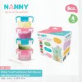 S5-N170 food storage box set 180ml 5oz. 4 leaves + nanny spoon, this box, lid, free of charge.. 