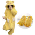 Women's Cartoon Hooded Kigurumi Unicorn Winter Jumpsuit Pajamas Women Coral Fleece Thickened Home Clothing Holiday Gift. 
