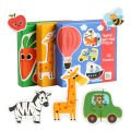 Kids Wooden Jigsaw Matching Puzzle Game Baby Early Learning Cognition Animal Fruit Traffic Educational Toys for Children . 