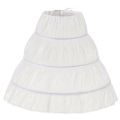 White Children Petticoat A-Line 3 Hoops One Layer Lace Trim Flower Crinoline Skirt Petticoat. 