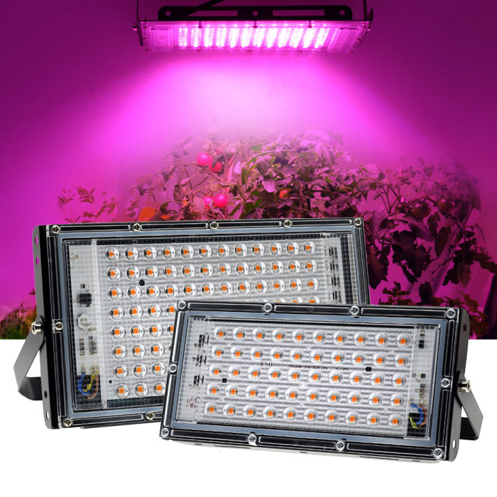 Full Spectrum LED Grow Light Phyto Lamp AC 220V 50W 100W 200W With EU ...