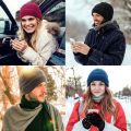 1/2/3/4/5pcs Unisex Windproof Polar Fleece Warm Beanie Hat Cap Male Winter Ski Cycling Cap Hat For Womenkullies Hip Hop Hats. 