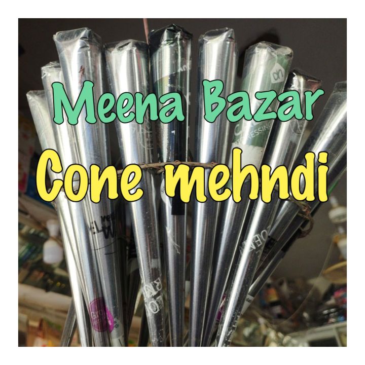 Cone mehndi - heena organic pack of 2 / 4- meena Bazar cone mehndi-bridal cone - natural