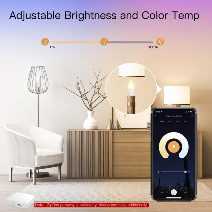 MOES%20Zigbee%20LED%20Light%20Bulb%20E14%20Candle%20Lamp%20Smart%205W%20RGBCCT%202200-6500K%20Dimmable%20%20Tuya%20Alexa%20%20Voice%20Control%20-%20Image%202