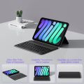 HOU iPad Mini 6 Ultra Slim Folio Type Case with Keyboard, Power Display, Switch Between Horizontal and Vertical Support iPad Mini 6th Generation. 