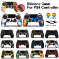 Silicone Case For PS4 Controller Cover For dualshock 4 Gamepad joystick Skin For PS4 Accesorios 2 thumbsticks Grips Caps. 