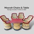 4 Hand Made Bamboo Chairs & Table Set | Furniture Set | Living Room | Sain Deals. 