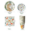 Dinosaur Disposable Tableware Set Dinosaur Theme Birthday Party Decoration Dinosaur Paper Plate Cup Tablecloth Boy Party Supplie.