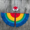 Red Macaw Parrot Costume // Parrot Costume Set  //  Macaw Wings and Mask // Flappable Flying Fun //. 