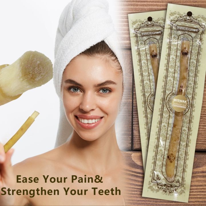 Natural Miswak Sticks Toothbrush - Vacuum Sealed Original Authentic For Healthy Gums Teeth Siwak Toothbrush Stick Chew Sticks