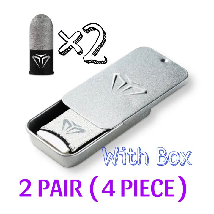 2 pairs 4 pieces finger sleeves for gamer , Free fire pubg gaming anti sleep touch screen sleeves