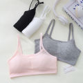 : 100% Cotton Girls' Underwear, Strapless Tank Tops for Growing Schoolgirls, Lightweight Teen Bras, Children's Bras. 