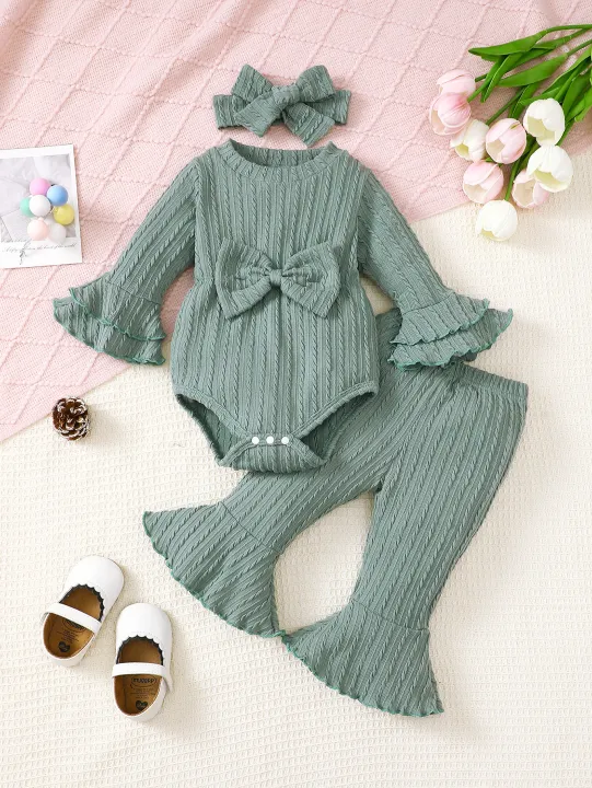 Baby%20girl%20autumn%20and%20winter%20casual%20fashion%20texture%20fabric%20round%20neck%20double-layer%20flared%20sleeves%20bow%20bow%20front%20jumpsuit%20and%20flar%20-%20Image%205