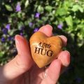 Little Pocket Hug Wooden Heart Tokens I Miss You Crafts Supplies for Friends Portable Creative Gift Valentine's Day Gift. 