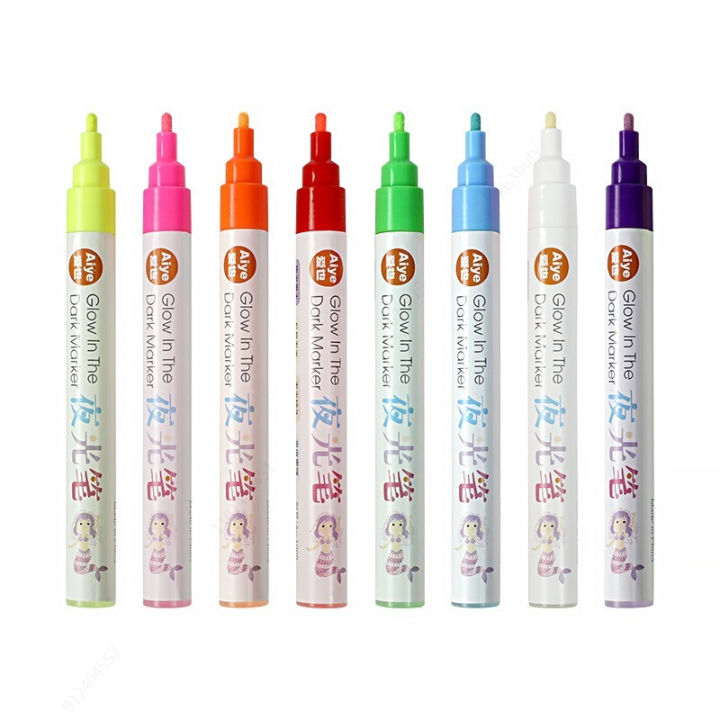 8%20Colors%20Glow%20in%20The%20Dark%20Fabric%20Paints%20Acrylic%20Textile%20Paint%20Markers%20Glow%20in%20Dark%20Paint%20Pen%20DIY%20Graffiti%20Neon%20Art%20Supplies%20Mark%20-%20Image%205