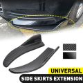 1 Pair Universal Black/Car Carbon Fiber Screen Car Bumper Spoiler Front Lip Anti-Collision For BMW Mercedes-Benz Toyota Audi. 