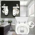 1/4set Zinc Alloy Toilet Seat Hinges Replacement Kit Lid Connectors Fittings Universal Toilet Accessories Repair Parts.