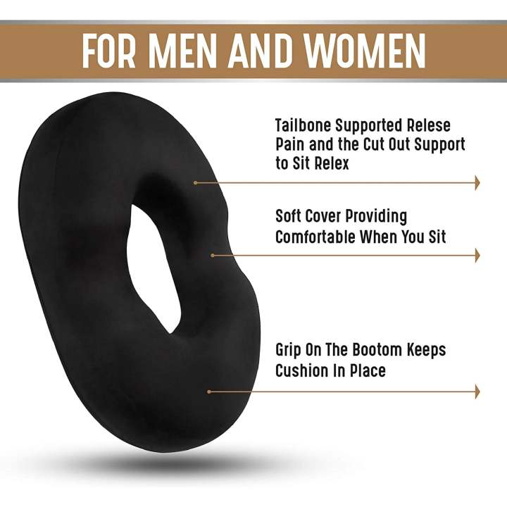 Donut%20Pillow%20Seat%20Cushion%20Orthopedic%20Design%7C%20Tailbone%20&%20Coccyx%20Memory%20Foam%20Pillow%20%7C%20Pain%20Relief%20for%20Hemorrhoid,%20Pregnancy%20Post%20Natal,%20Surgery,%20Sciatica%20and%20Relieves%20Tailbone%20Pressure%20-%20Image%205