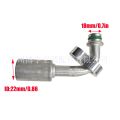 Car Air Conditioning Hose Aluminum Fitting Movable Pressure Plate R134a Fitting with Sleeve and Nozzle Repair Parts.
