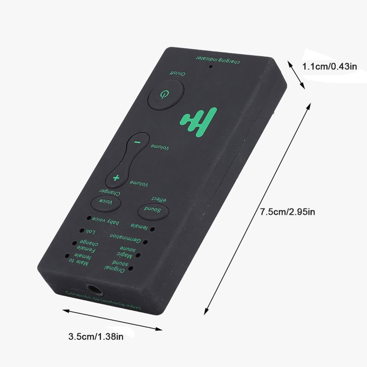 External Sound Card Portable Voice Changer Live Broadcast Sound Card ...