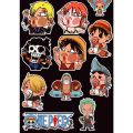 OnePiece 28 sheets Japan anime cartoon big size anime 10-12cm one piece reusable sticker. 