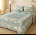 Embroidered Patch Work King Size BedSheet - High Quality - Cotton Satin Double Bedsheet Embroided - Galaxy Bedding. 