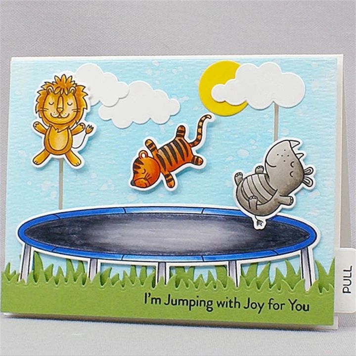 Trampoline%20Animals%20Clear%20Stamps%20and%20Cutting%20Dies%20for%20Card%20Making%20Sentiments%20Die%20Cuts%20Embossing%20Stencils%20Template%20for%20DIY%20Scrapbo%20-%20Image%205