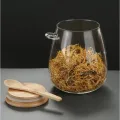 Hermetic Containers for Food Storage Pots Glass Jar With Lid Sealed Container Sugar and Tea Cans Airtight Kitchen Coffee Jars. 