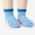 6 Pairs Kids Socks Cartoon Animal Pattern Cotton Non-Slip Floor Socks for Boys Toddler All-Season.