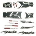 Tvs Apache 160cc Hyper Edge White Bike Full Sticker. 