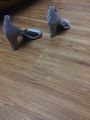 high heel sandals in silver for women. 