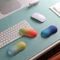 PC Office Silicone Mouse Pad Wrist Rest Pad Desktop Mouse Keyboard Handheld Soft Pad Student Office Supplies. 