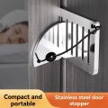 Safety Anti-theft Door Blocker Portable 8cm Stainless Steel Safe Security Tool For Home Privacy Hotel Travel Door Lock Stopper. 