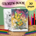 1 Pc Butterfly Theme  Coloring Book, Thick Paper Quality, Warm Hearted. 