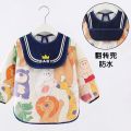 Nechibaby- Colorful Waterproof long Full Cover Sleeve Bibs/Apron - EasyClean Apron for Mess-Free Meals. 