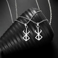 Game Berserk Behelit Badge Logo Sign Brand Of Sacrifice Sword Stainless steel Keychain Pendant Cosplay Props Accessories s.