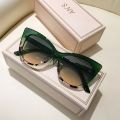 Women's cat's eye box simple gradient color matching Sunglasses-Joker fashion glasses.