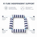 Inflatable Four Tubes Pool Float Durable PVC Floating Bed Comfort Water Raft for Outdoor Water Activities.