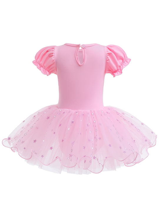 Girls%20Beaded%20Dress%20Stretch%20Breathable%20Short%20Sleeve%20Ballet%20Tutu%20Bodysuit%20for%20Dance%20Performance%20Kids%20Costume%20Size%20100-140%20-%20Image%202