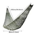 Outdoor Equipment Thick Mesh Camping Hammock Nylon Rope Single Person Mesh Hammock Outdoor Camping Equipment Accessories.