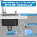 1Pc 350/500ml Sink Liquid Soap Dispenser Pump Kitchen Stainless Steel Hand Pressure Soap Dispenser Bottle Mount Accessories. 