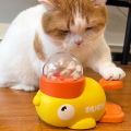 Yellow Duck-Shaped Interactive Cat Treat Dispenser Durable Plastic Training dogToy Puzzle Slow Feeder Dog Entertainment Toy. 